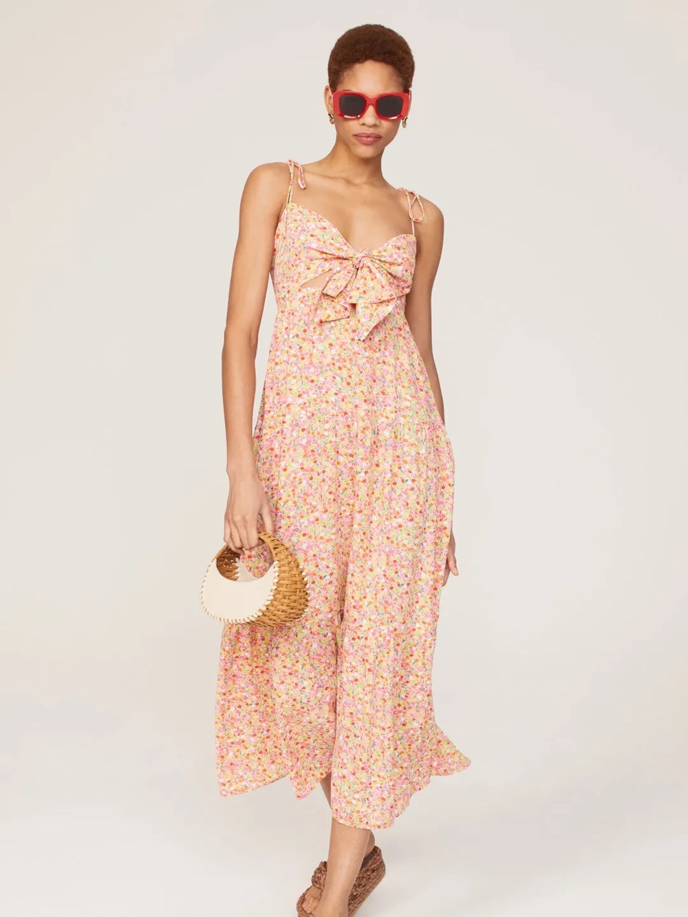 Show Me Your Mumu Sonnett Tie-Front Floral Maxi Dress